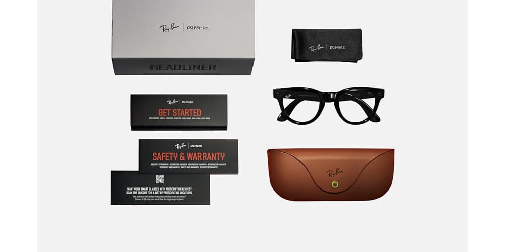 Zonnebril Man Vrouw Ray-Ban Meta Smart Glasses Headliner RW 4009 601/9A